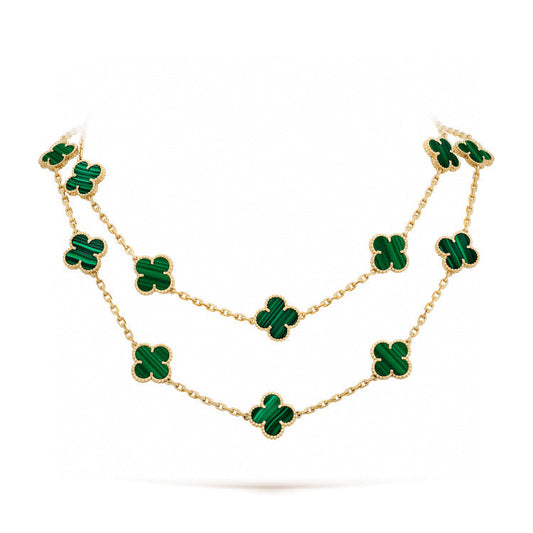 [WZQ]CLOVER 20 MOTIFS MALACHITE GOLD
