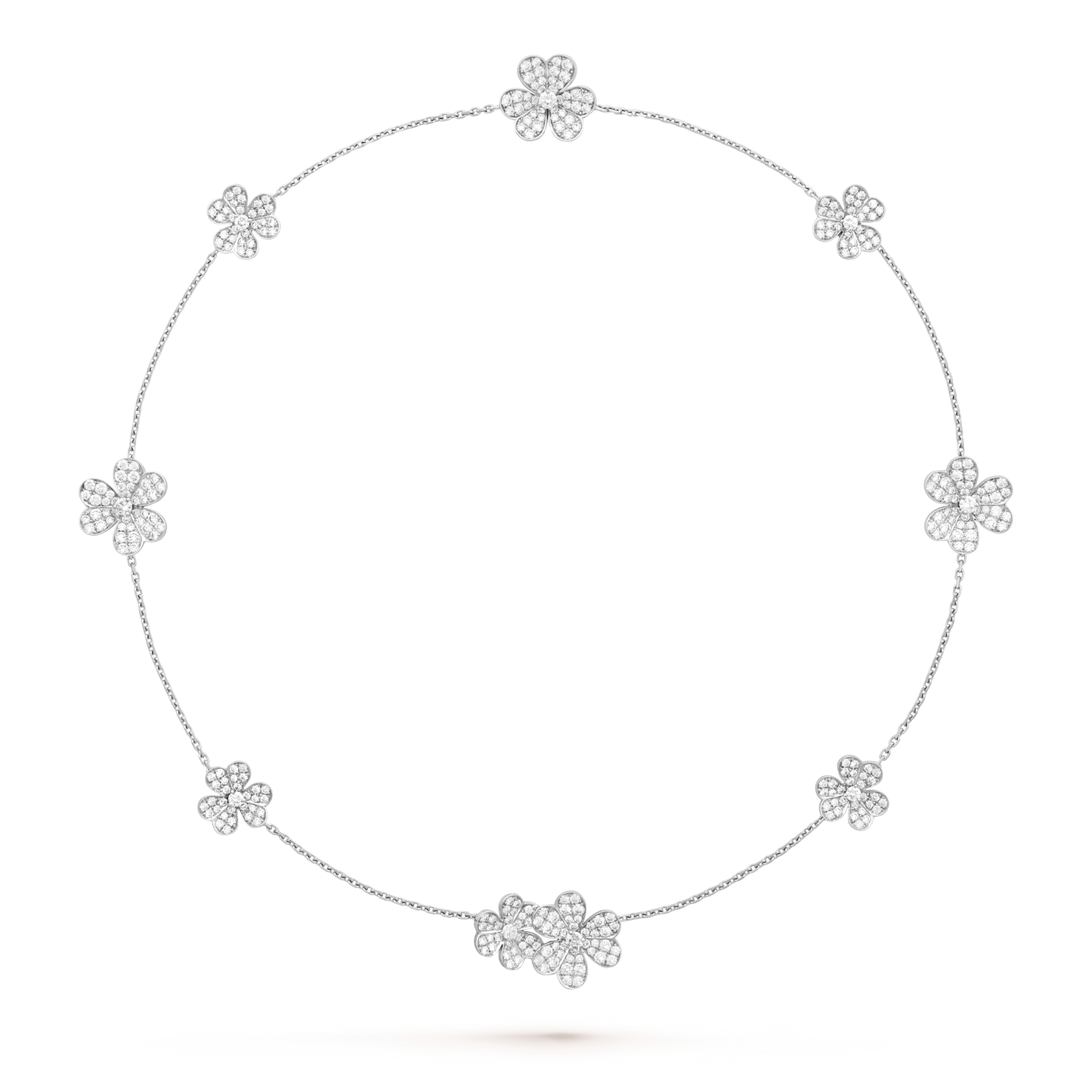 [WZQ]FRIVOLE SILVER 9 FLOWERS NECKLACE