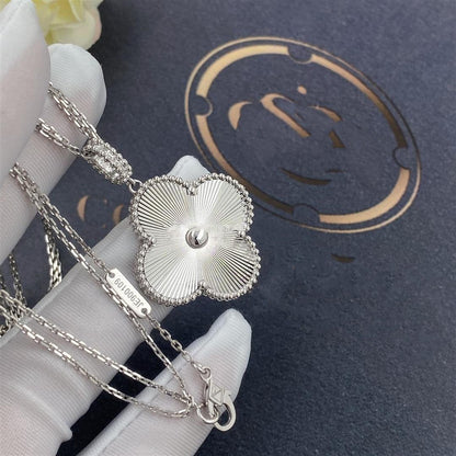 [WZQ]CLOVER 25MM SILVER BIG CLOVER NECKLACE