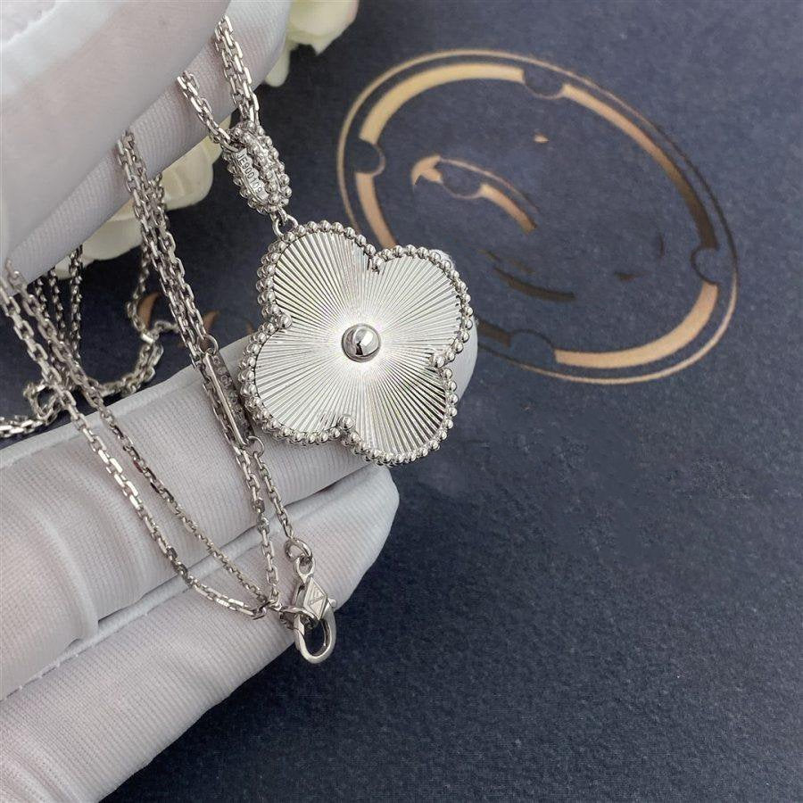 [WZQ]CLOVER 25MM SILVER BIG CLOVER NECKLACE
