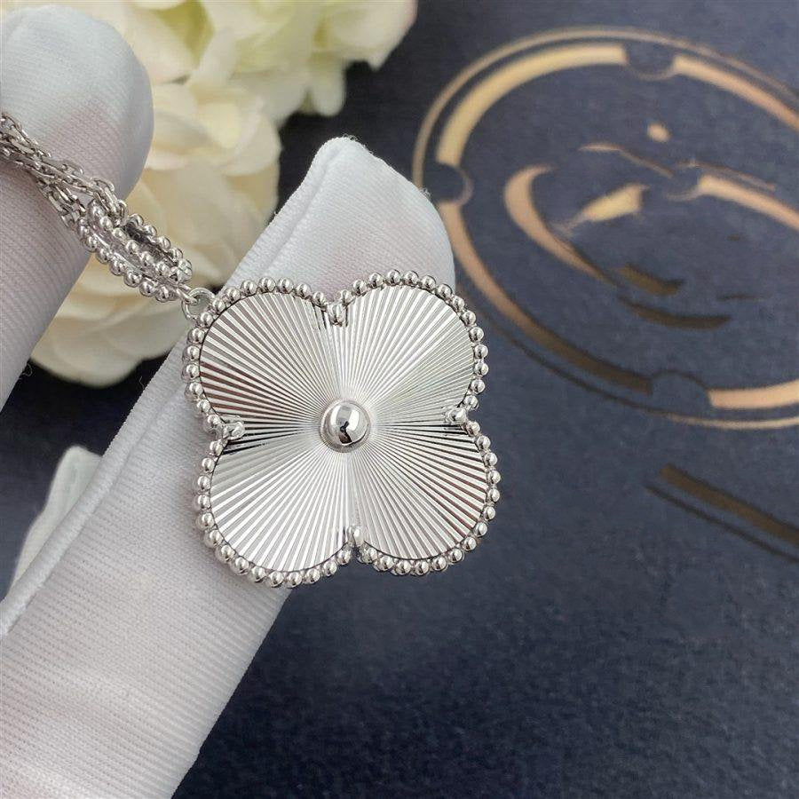 [WZQ]CLOVER 25MM SILVER BIG CLOVER NECKLACE