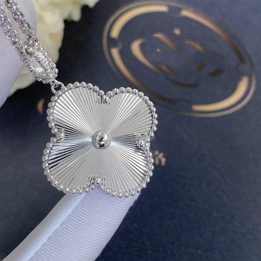 [WZQ]CLOVER 25MM SILVER BIG CLOVER NECKLACE